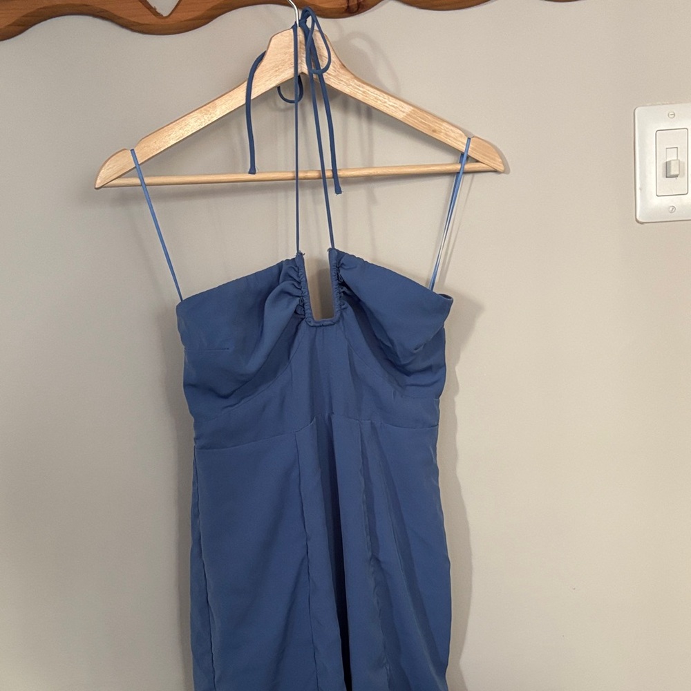 Abercrombie & Fitch Slate Blue Strapless Dress